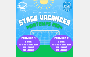 Stages Vacances - Printemps 2024 : C'est reparti !