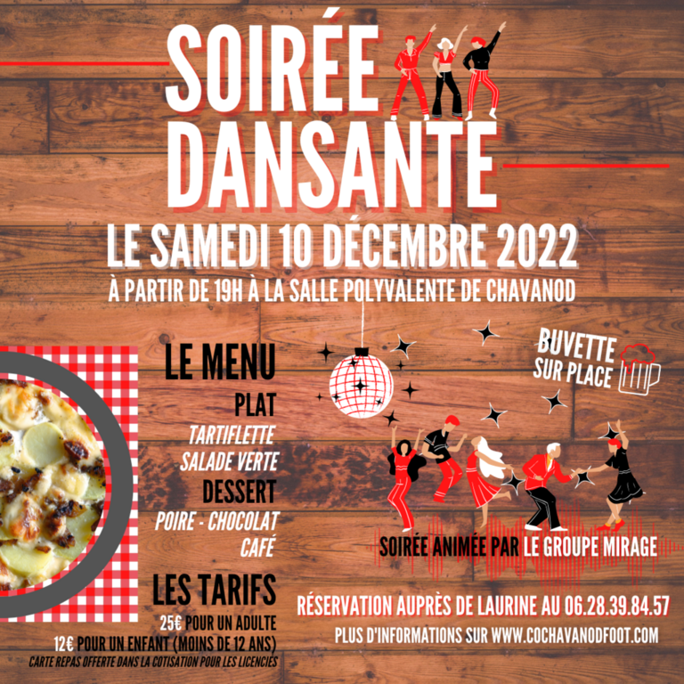 REPAS DANSANT DU COC Club Omnisport de Chavanod section Football
