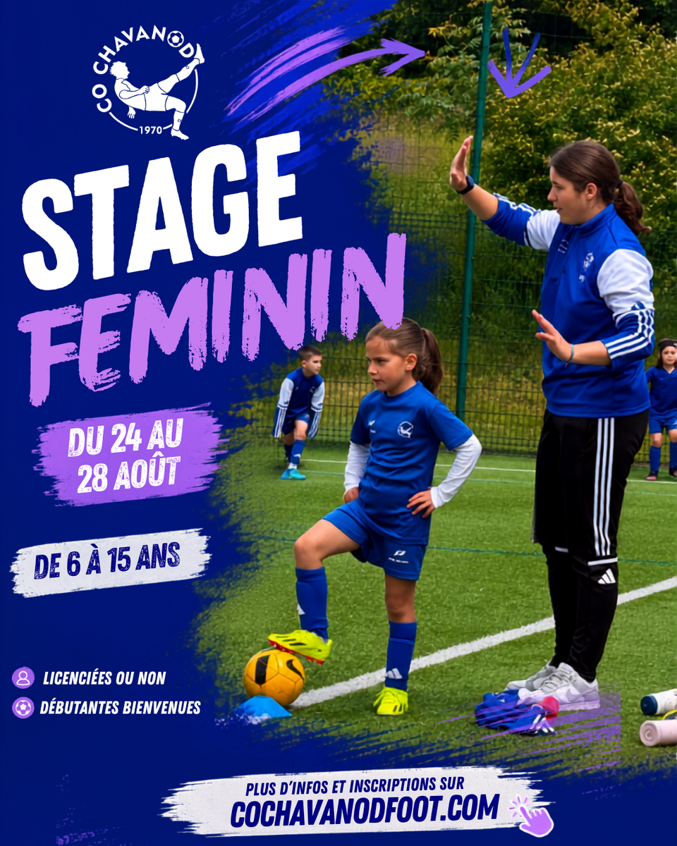 Stage 100% féminin - 24 au 28 août