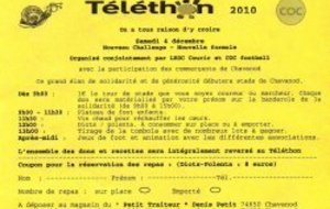 Aménagement Téléthon du 4/12/2010