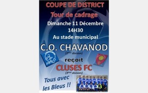 Coupe de district : COC - FC Cluses ce dimanche