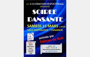 Repas dansant du samedi 15 mars