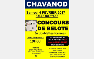 Tournoi de Belote 2017 