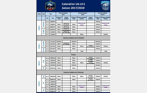 Calendrier général du Foot Animation