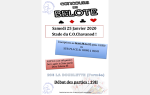 Tournoi de Belote 2020 ! 