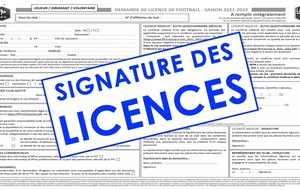 2021-2022 : Signature des licences !