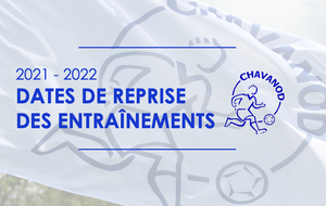 Dates de reprise des entraînements !