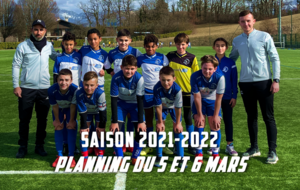 Planning du 5 et 6 mars 2022 !