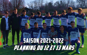 Planning du 12 et 13 mars 2022 !