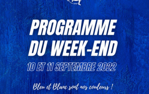 10 ET 11 SEPTEMBRE : Programme du week-end !