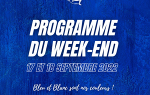17 ET 18 SEPTEMBRE : Programme du week-end !
