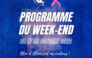 08 ET 09 OCTOBRE : Programme du week-end !