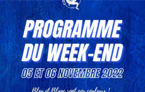 5 ET 6 NOVEMBRE : Programme du week-end !