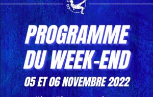 12 ET 13 NOVEMBRE : Programme du week-end !