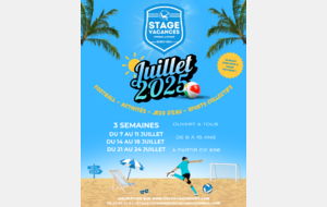 Juillet 2025 - Inscriptions ouvertes pour nos stages ! 