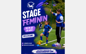 Stage 100% féminin - 24 au 28 août