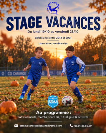 Stage de foot -Toussaint 2026