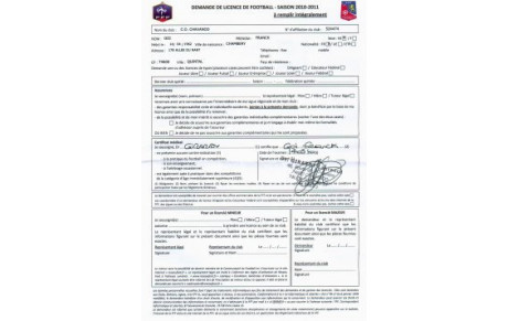RENOUVELLEMENT DES LICENCES  2010-2011