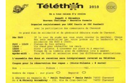 Aménagement Téléthon du 4/12/2010