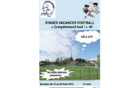 Inscriptions au stage d'Avril