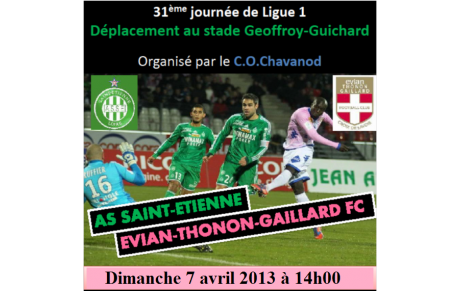 La liste pour le déplacement à St Etienne
