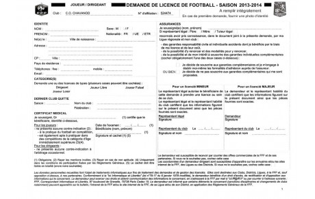 Consignes pour les licences 2013-2014