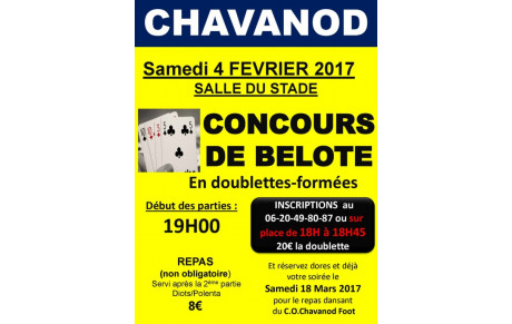 Tournoi de Belote 2017 
