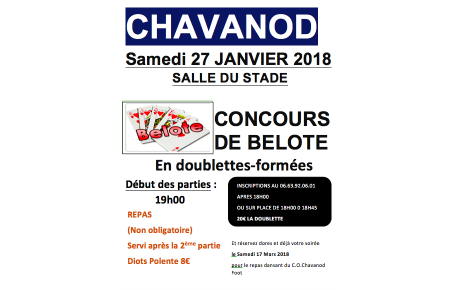 Concours de Belote 2018 !