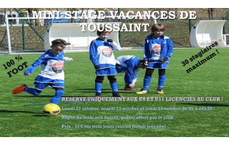 Mini-stage à Toussaint