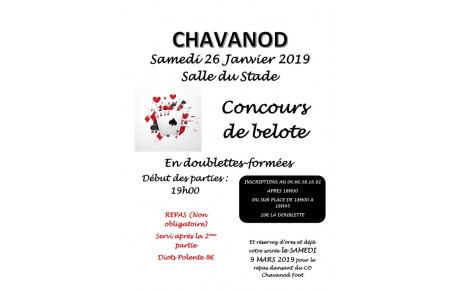 Tournoi de Belote 2019 !!