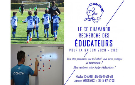 Le CO Chavanod recherche de nouveaux éducateurs !