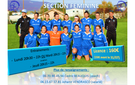 Recrutement : Féminines 2020-2021