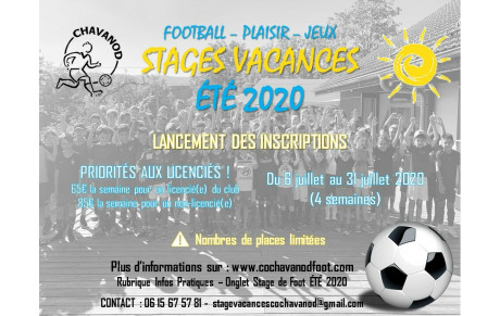 LES STAGES VACANCES SONT MAINTENUS !