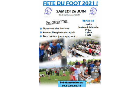 Fête du FOOT !!! RESERVEZ VOTRE DATE !!!!