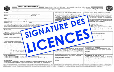 2021-2022 : Signature des licences !