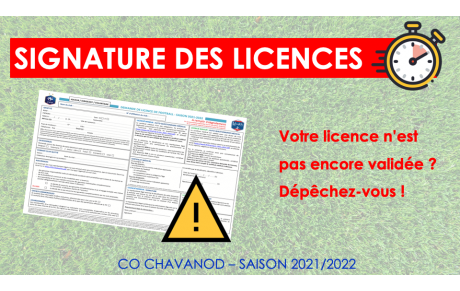 Licence pas encore validée ? Dépêchez-vous !