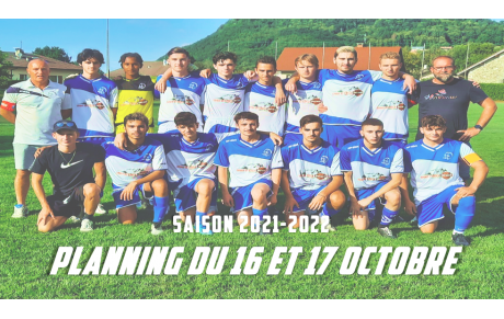 Planning du 16 et 17 octobre 2021 !