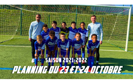 Planning du 23 et 24 octobre 2021 !