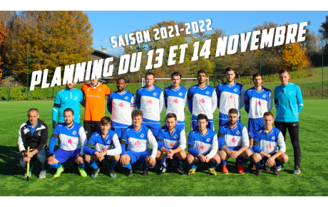 Planning du 13 et 14 novembre !