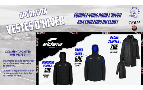 Opération VESTES D'HIVER !