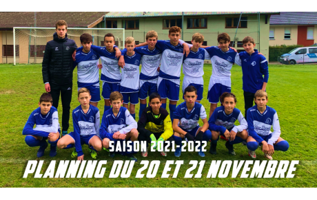 Planning du 20 et 21 novembre 2021 !