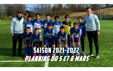 Planning du 5 et 6 mars 2022 !