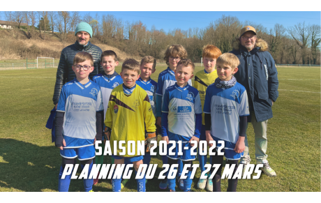 Planning du 26 et 27 mars 2022 !