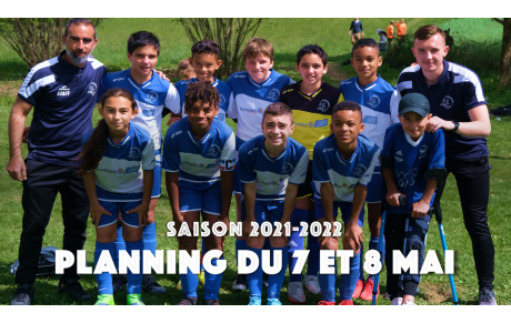 Planning du 7 et 8 mai 2022 ! 