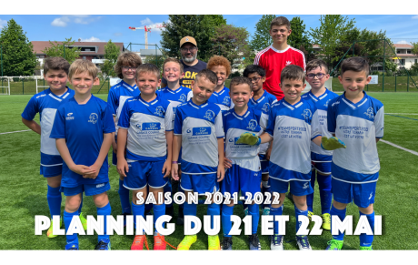 Planning du 21 et 22 mai 2022 !