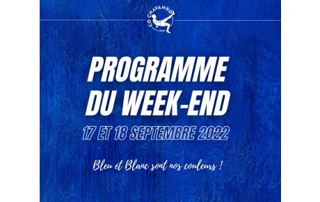 17 ET 18 SEPTEMBRE : Programme du week-end !