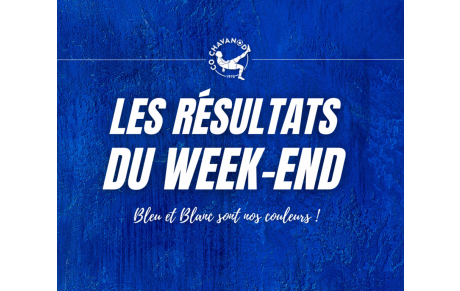 01 ET 02 OCTOBRE : Résultats du week-end !