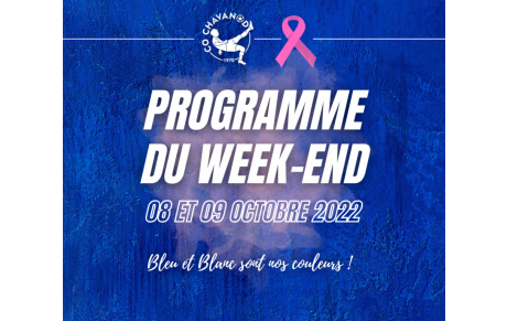 08 ET 09 OCTOBRE : Programme du week-end !