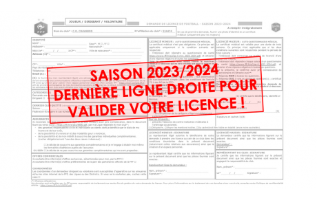 URGENT - LICENCES 23/24 : Dernière ligne droite !