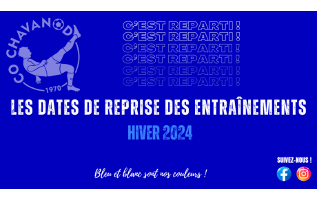 Les dates de reprise des entraînements !